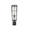 Z-Lite Helix 1 Light Outdoor Post Mount Fixture, Black And Clear Seedy 591PHB-BK - alternate 3